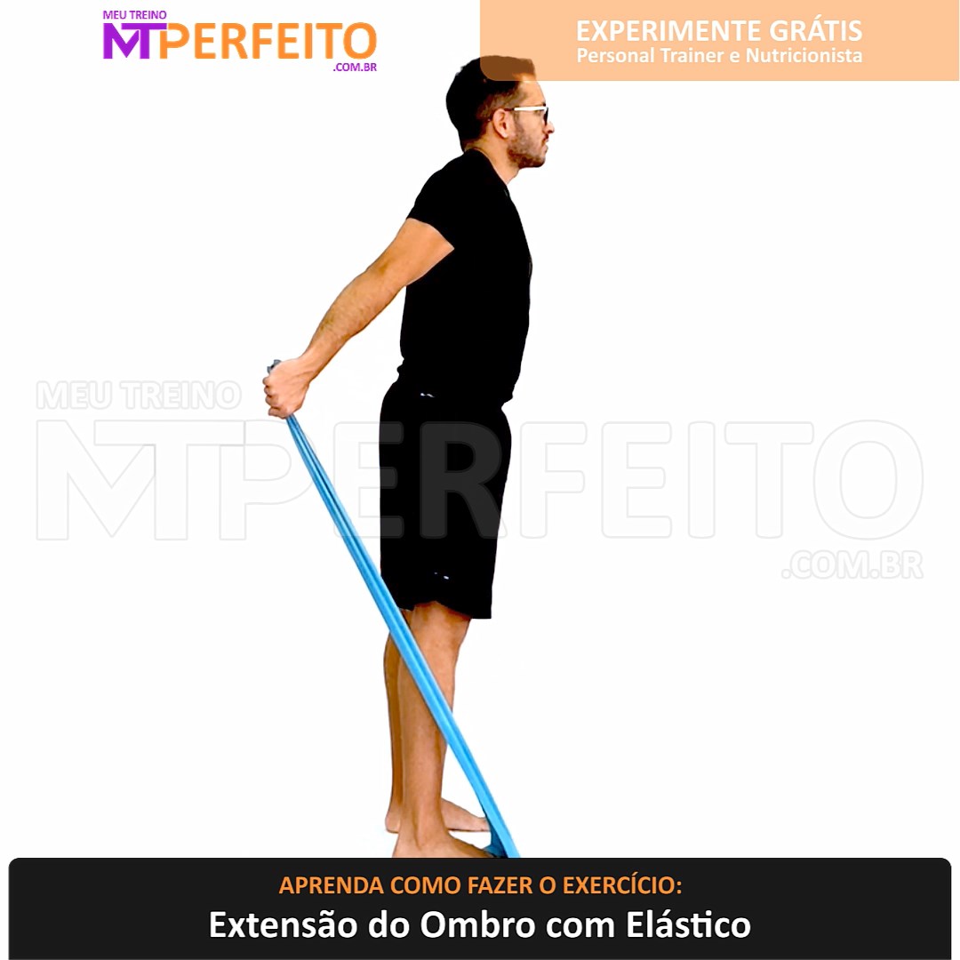 Extensão do Ombro com Elástico