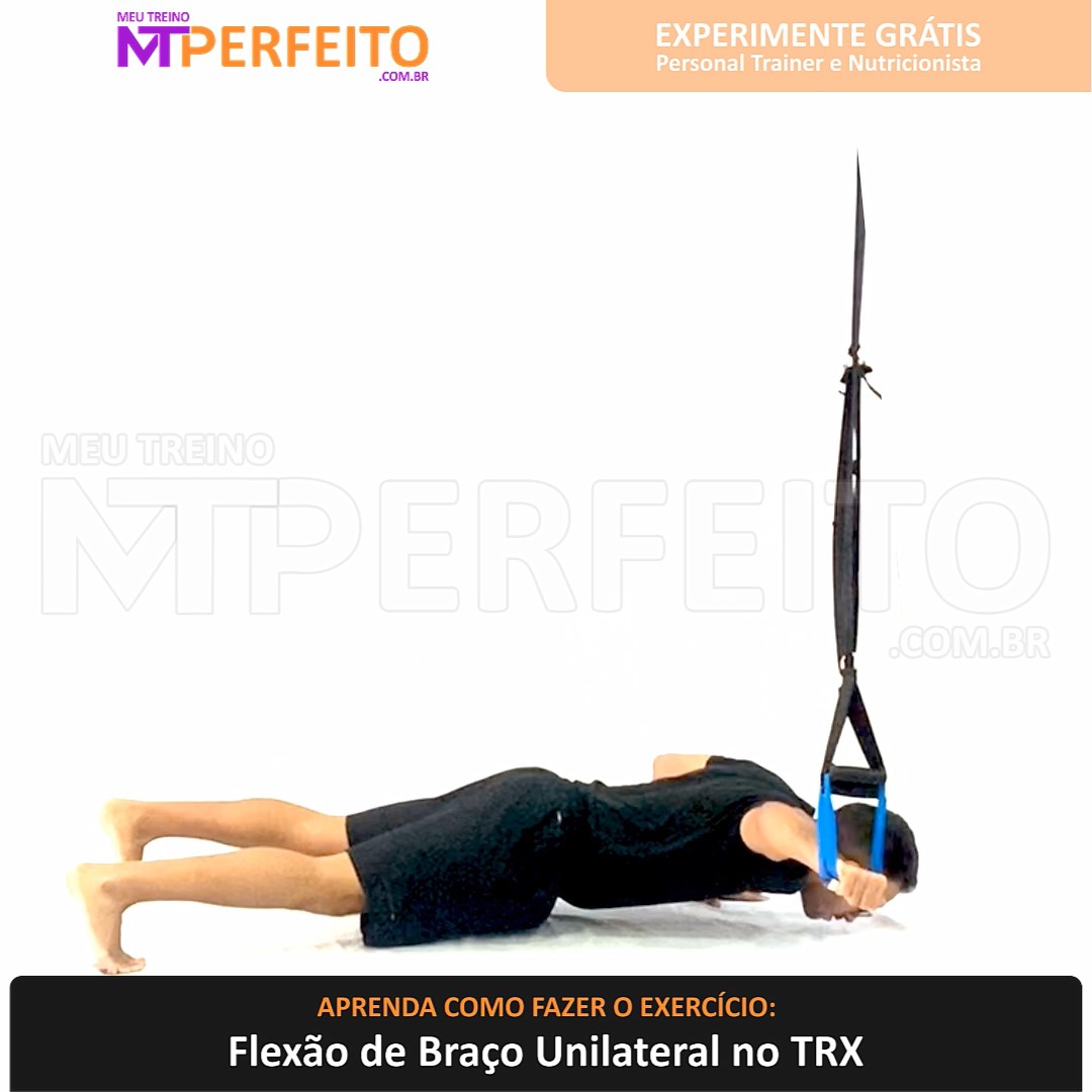 Flexão de Braço Unilateral com Extensão no TRX