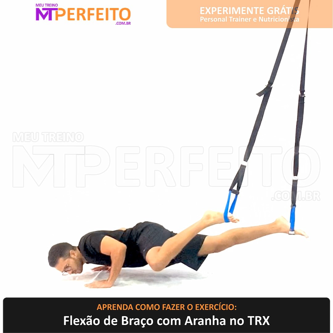 Flexão de Braço com Aranha no TRX