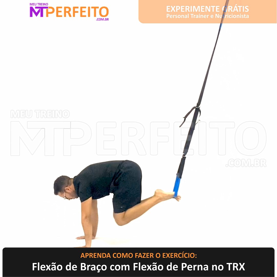 Flexão de Braço com Flexão de Perna no TRX