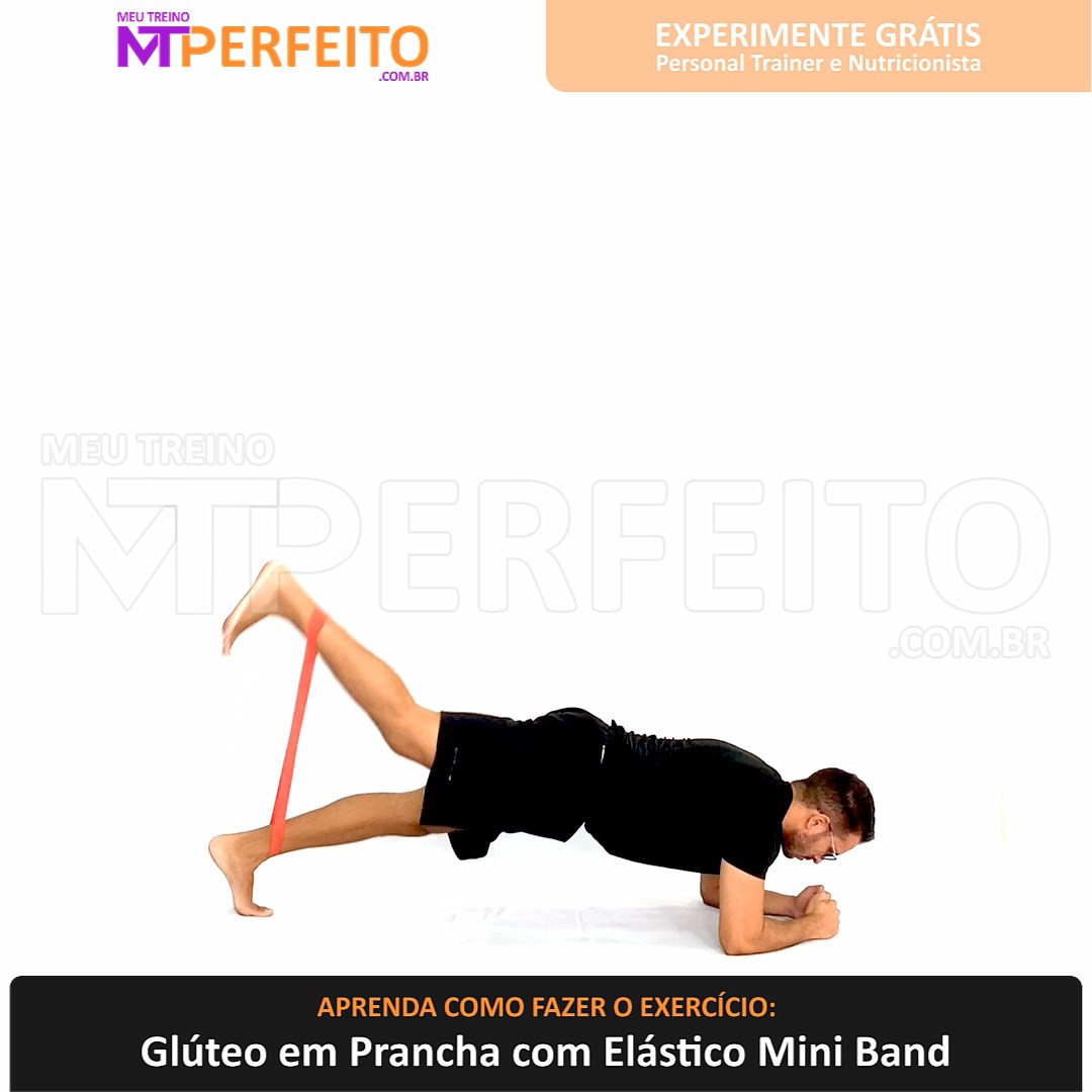 Glúteo em Prancha com Elástico Mini Band