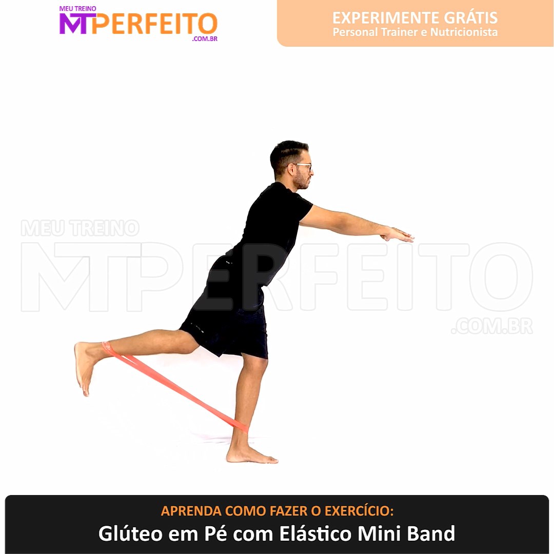 Glúteo em Pé com Elástico Mini Band