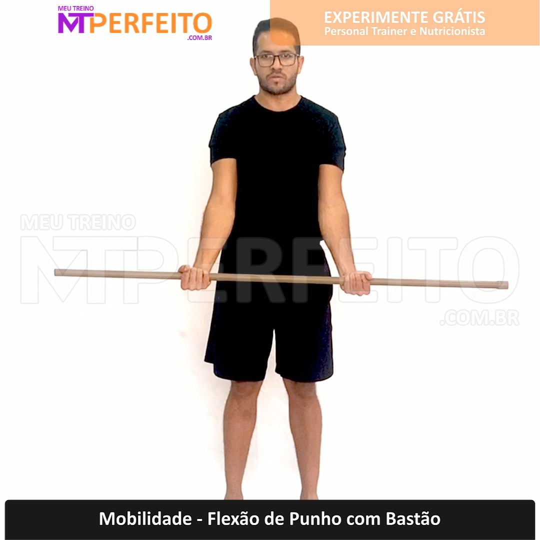 Mobilidade – Flexão de Punho com Bastão