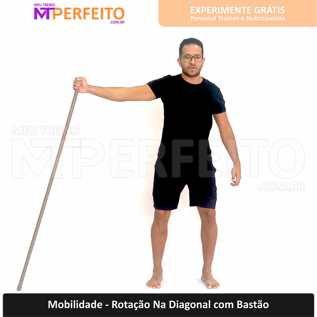 Mobilidade – Rotação Na Diagonal com Bastão