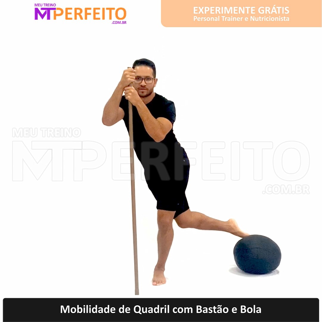 Mobilidade de Quadril com Bastão e Bola