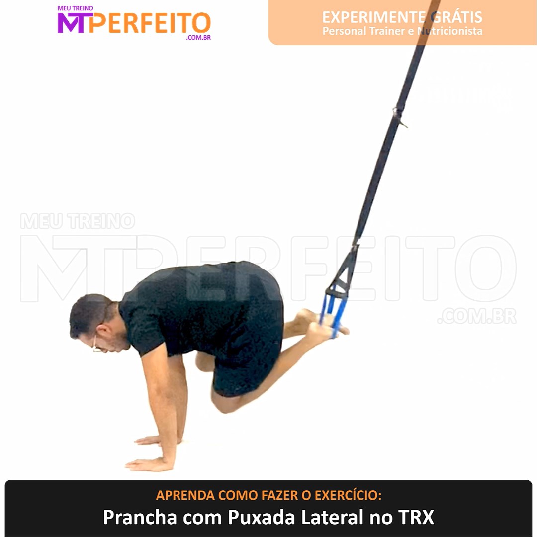 Prancha com Puxada Lateral no TRX