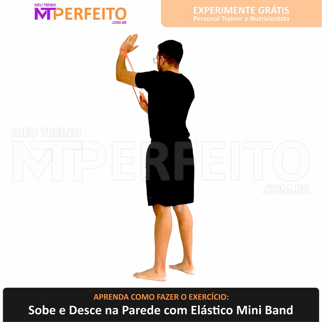 Sobe e Desce na Parede com Elástico Mini Band