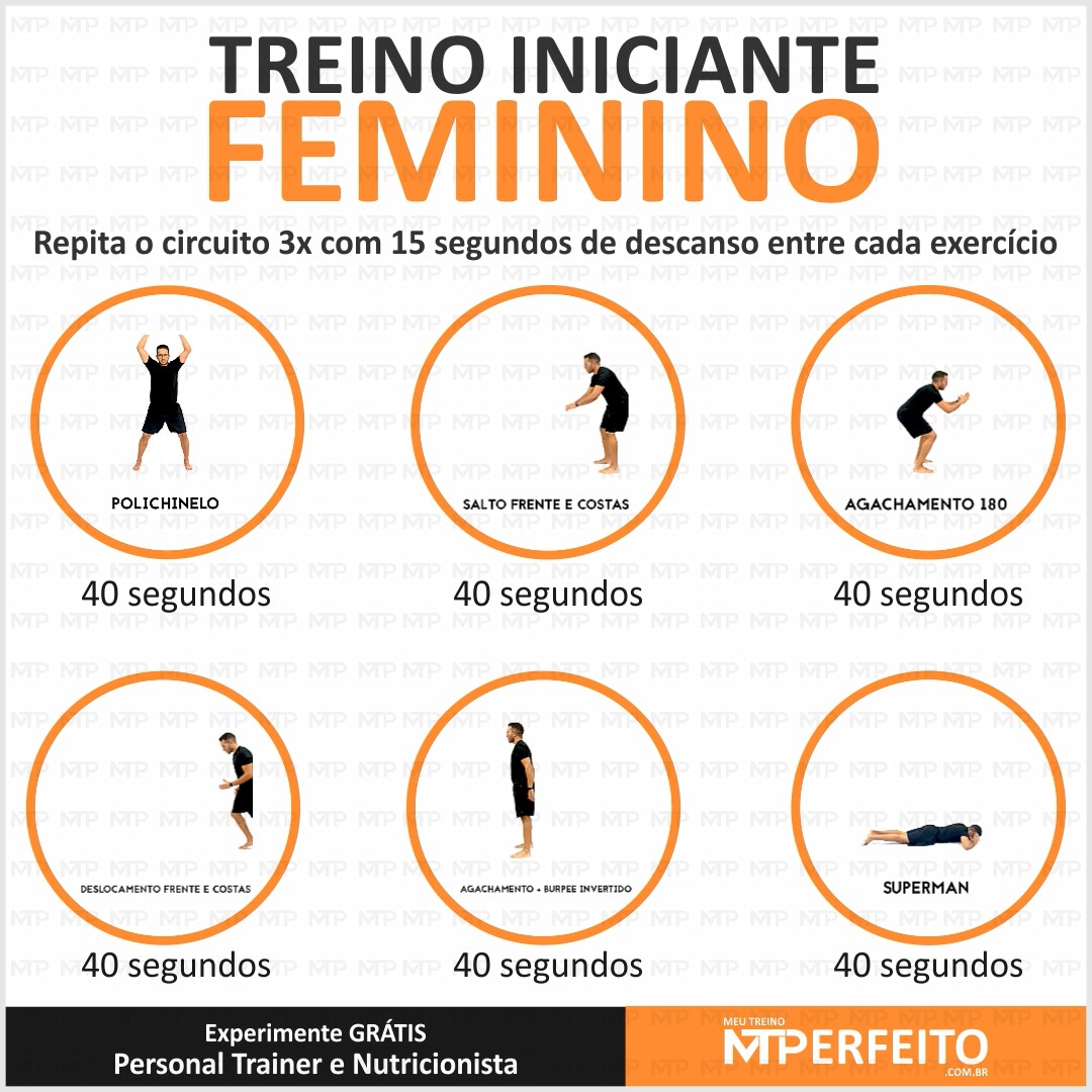 Treino Iniciante Feminino para você fazer em casa