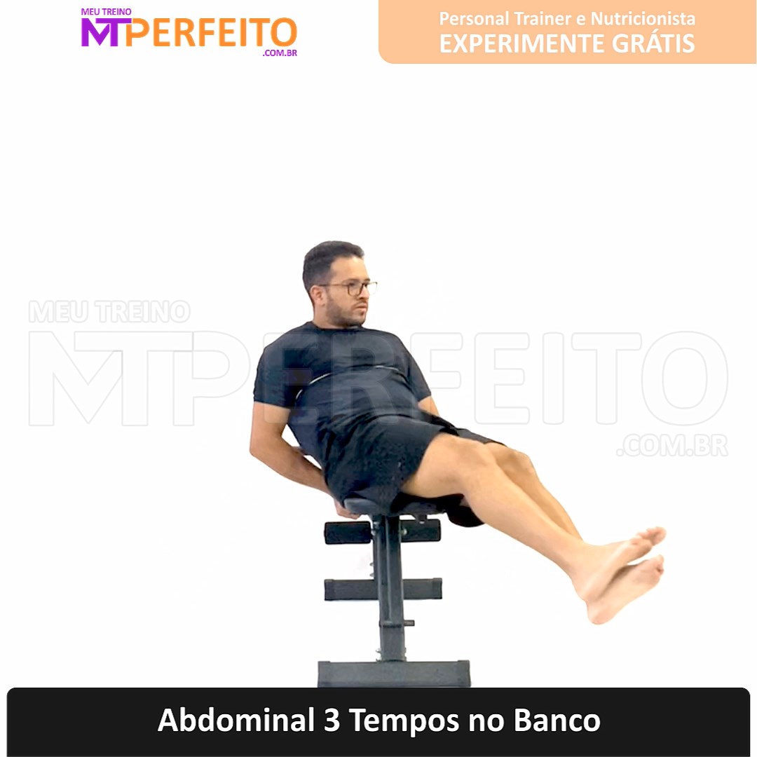 Abdominal 3 Tempos no Banco