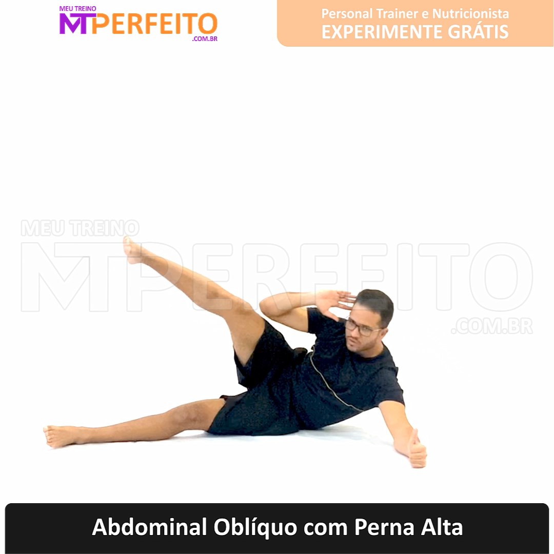 Abdominal Oblíquo com Perna Alta