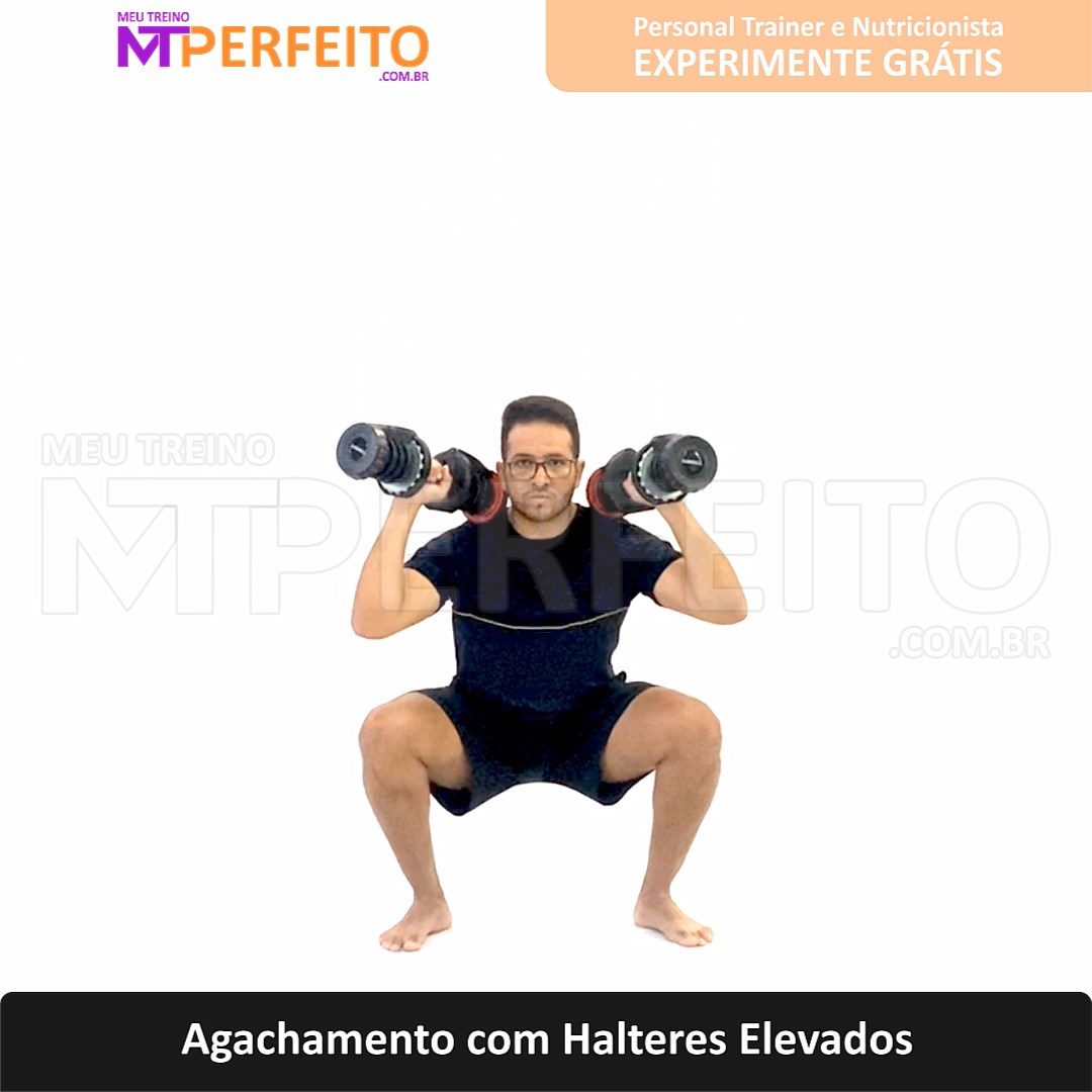 Agachamento com Halteres Elevados