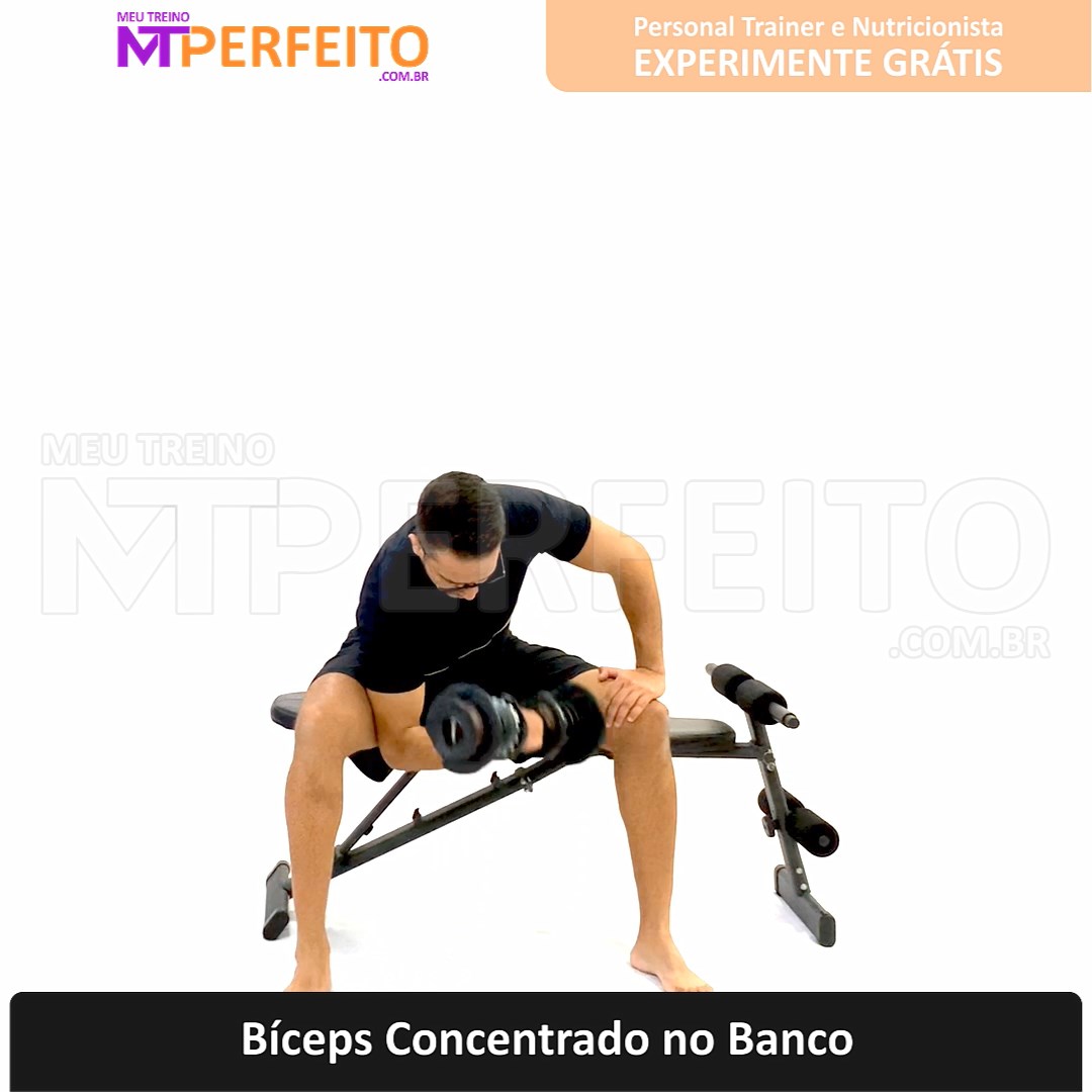 Rosca Concentrada no Banco – Bíceps