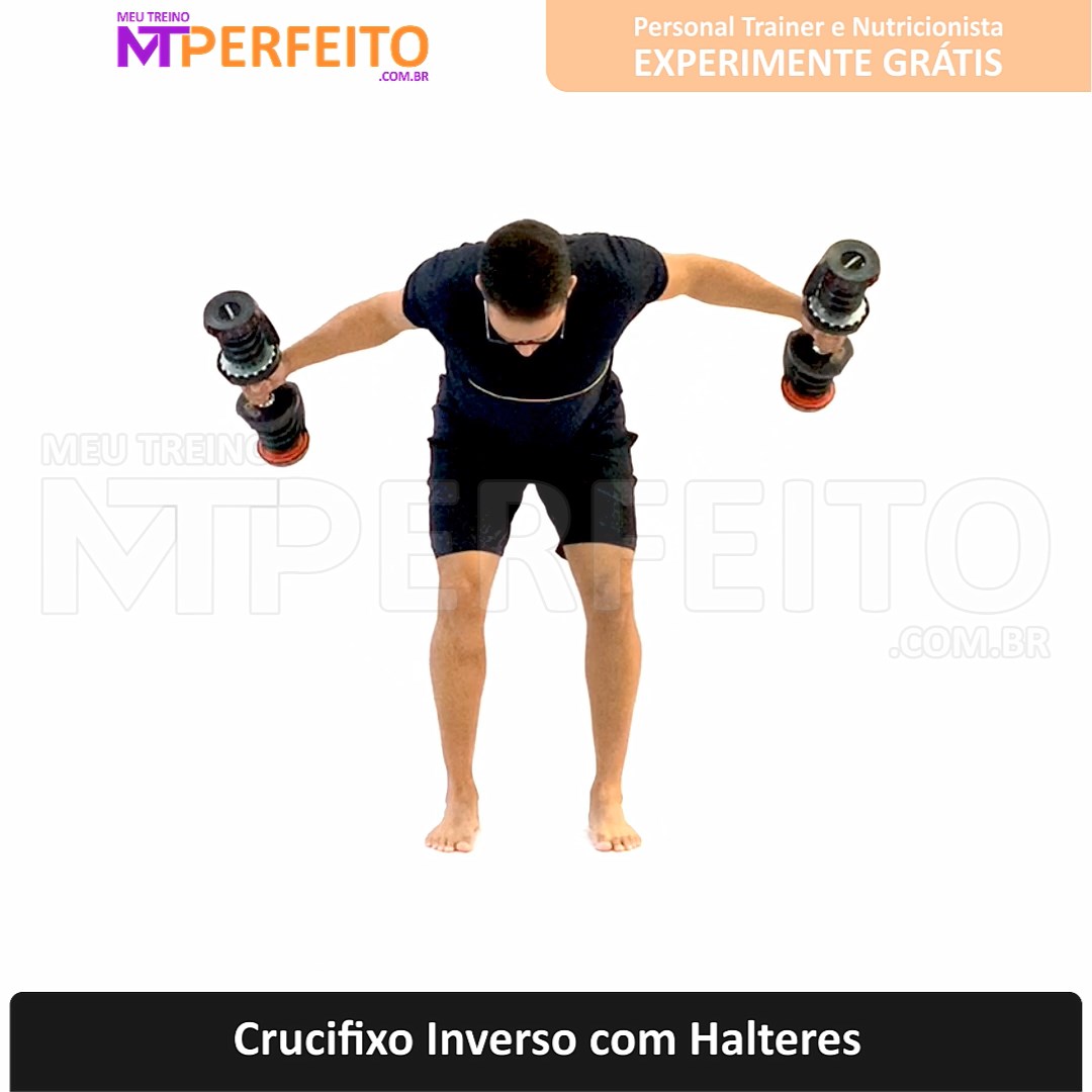 Crucifixo Inverso com Halteres