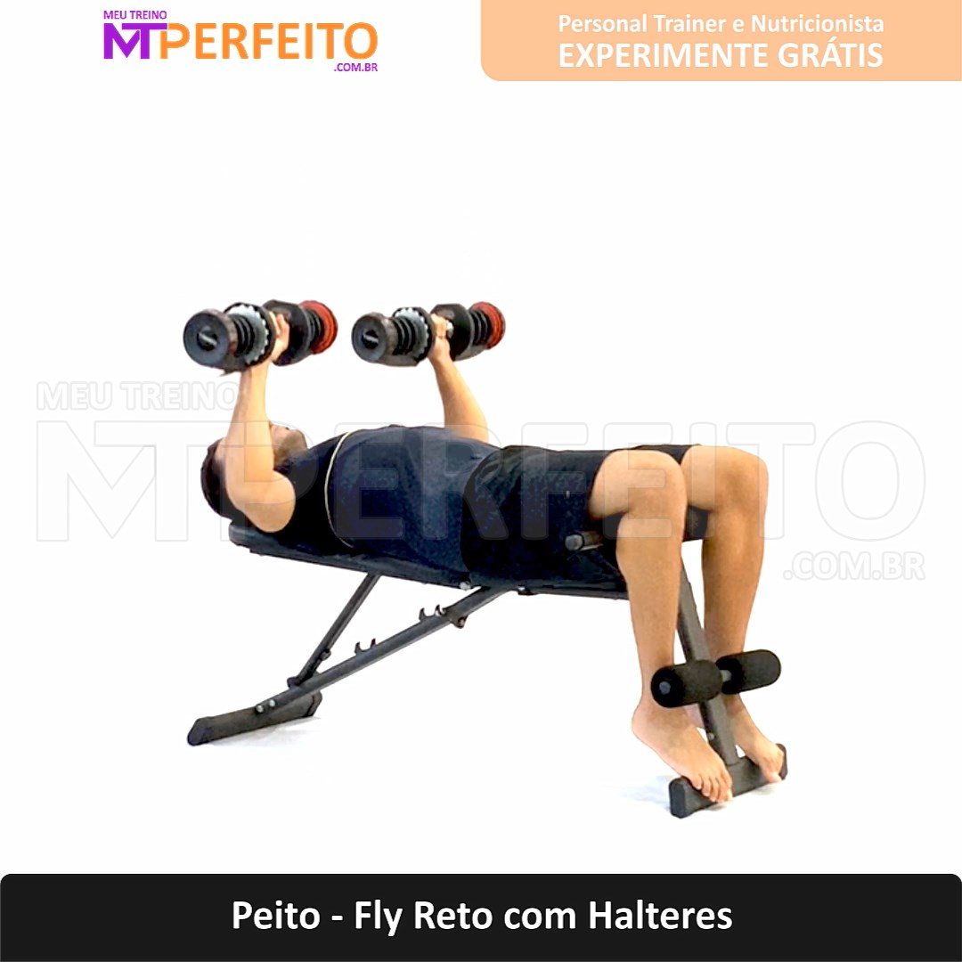 Peito – Fly Reto com Halteres