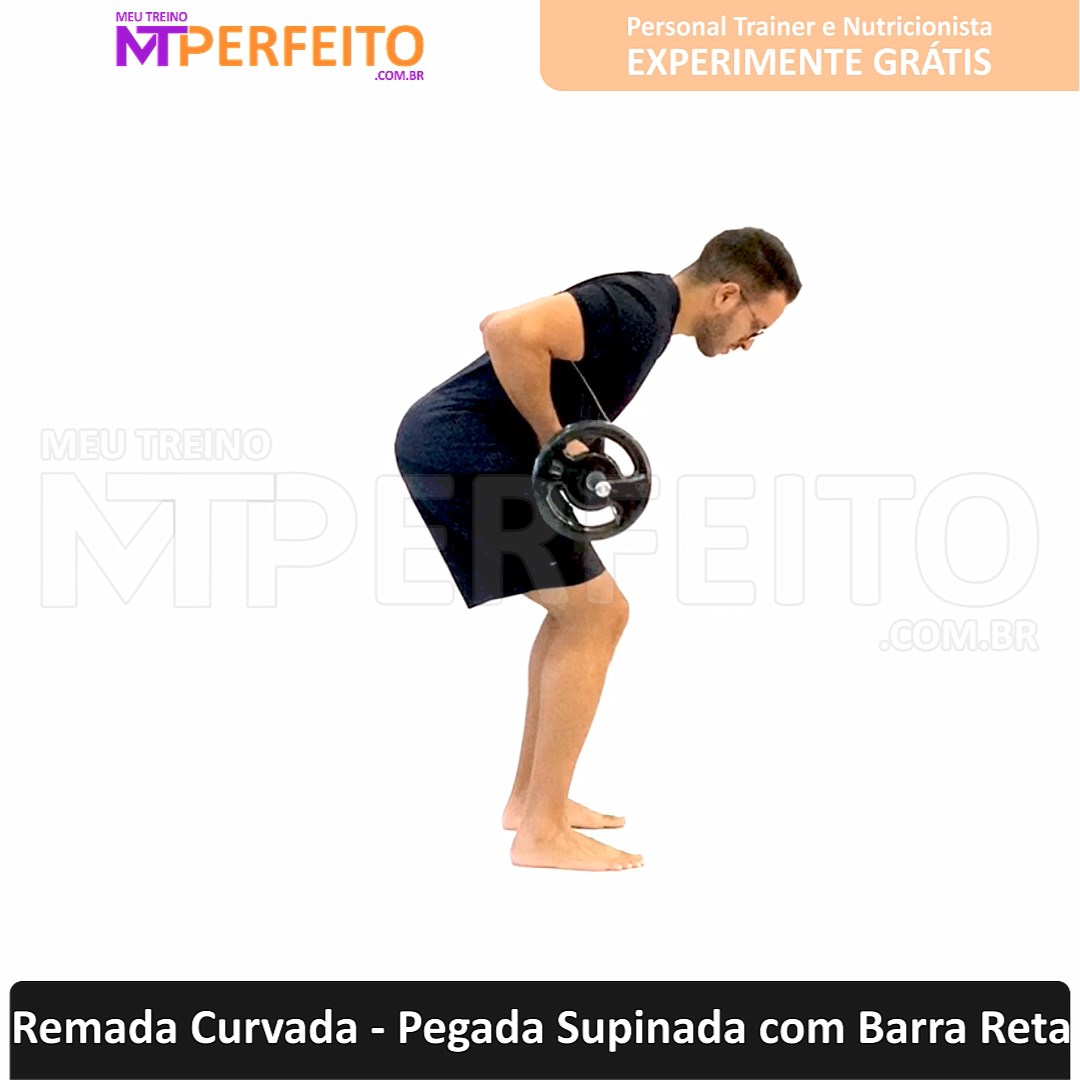 Remada Curvada – Pegada Supinada com Barra Reta