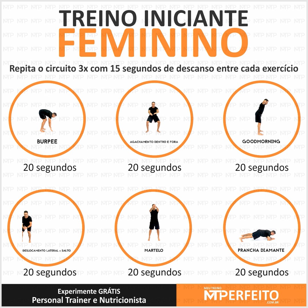 Treino Iniciante Feminino com exercícios para fazer em casa – 11