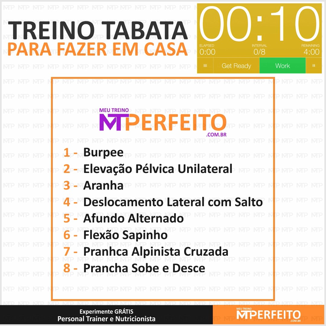 Treino Tabata para Fazer em Casa – 03