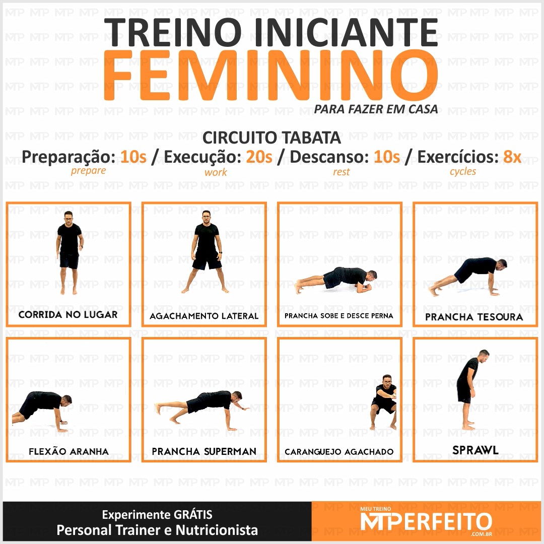 Treino Iniciante Feminino com exercícios para fazer em casa – 14