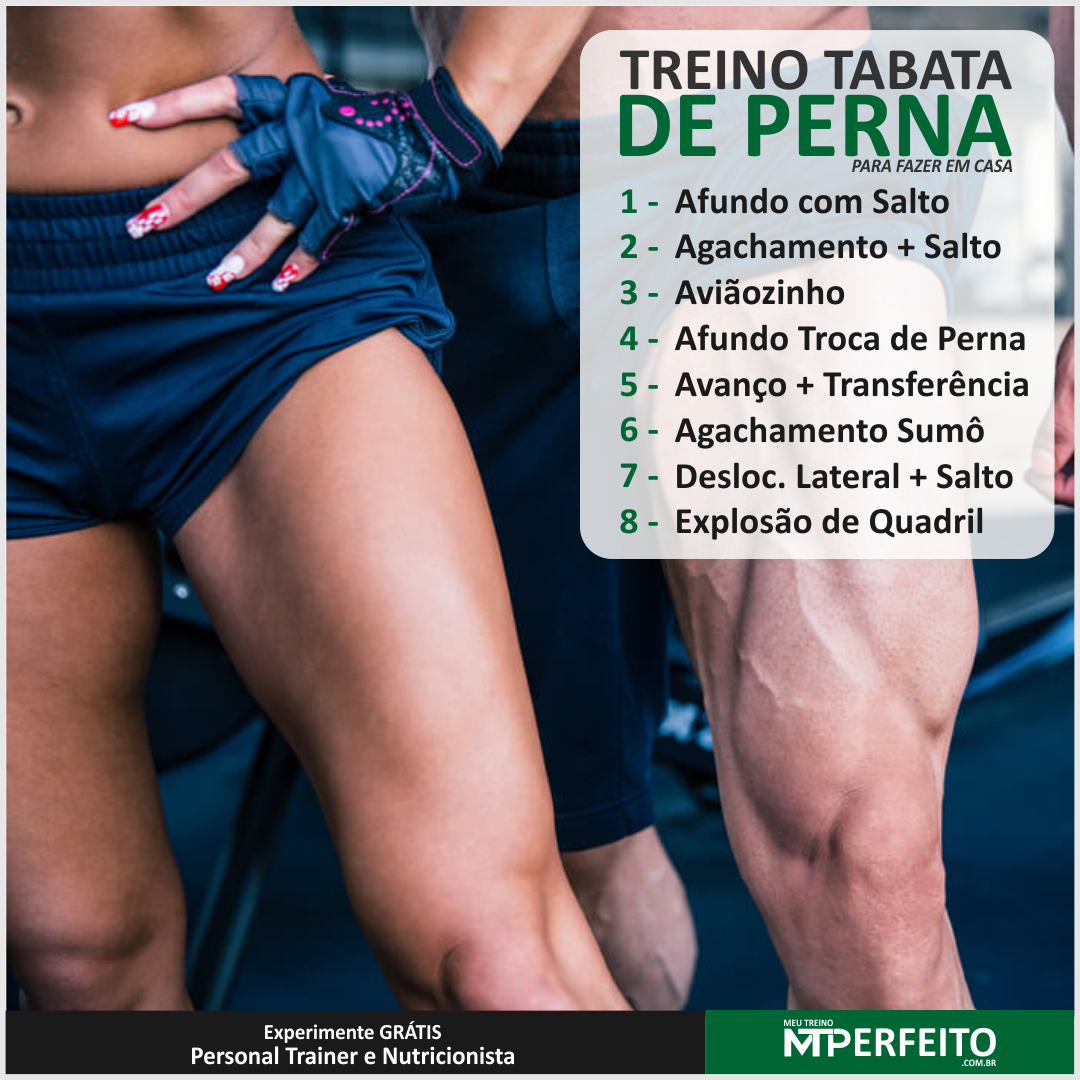 Treino Tabata de Perna para Fazer em Casa – 01