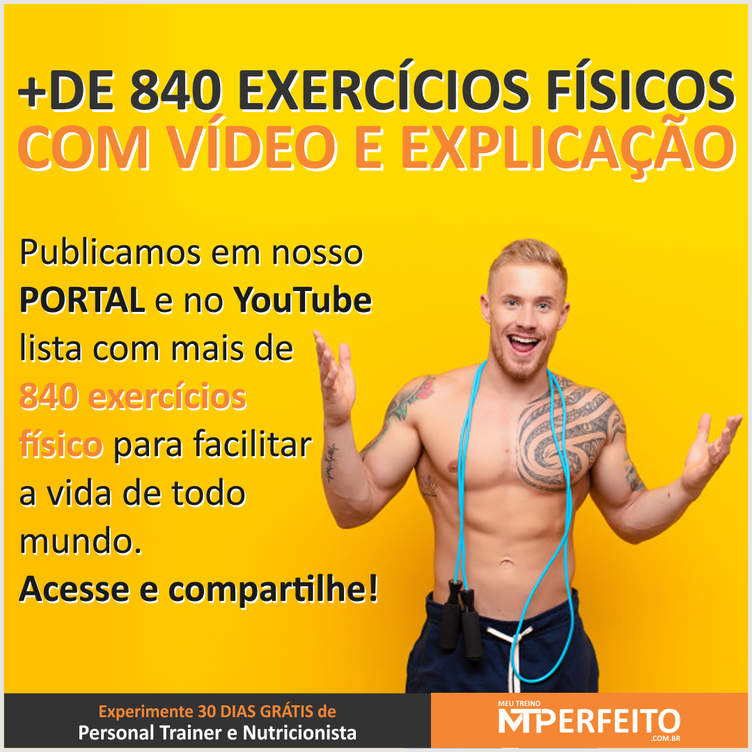 Mais de 840 exercícios físicos com vídeo e explicação