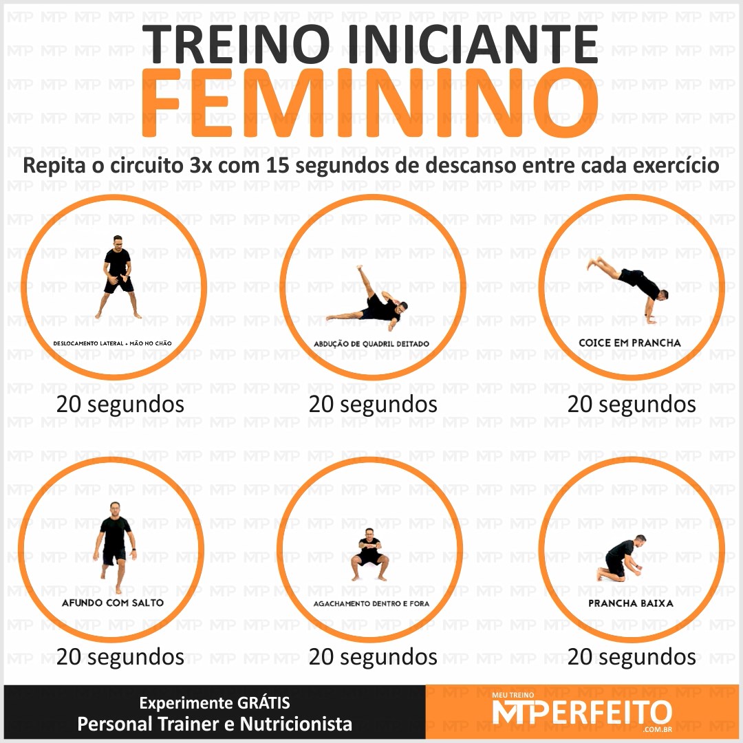 Treino Iniciante Feminino com exercícios para fazer em casa – 08