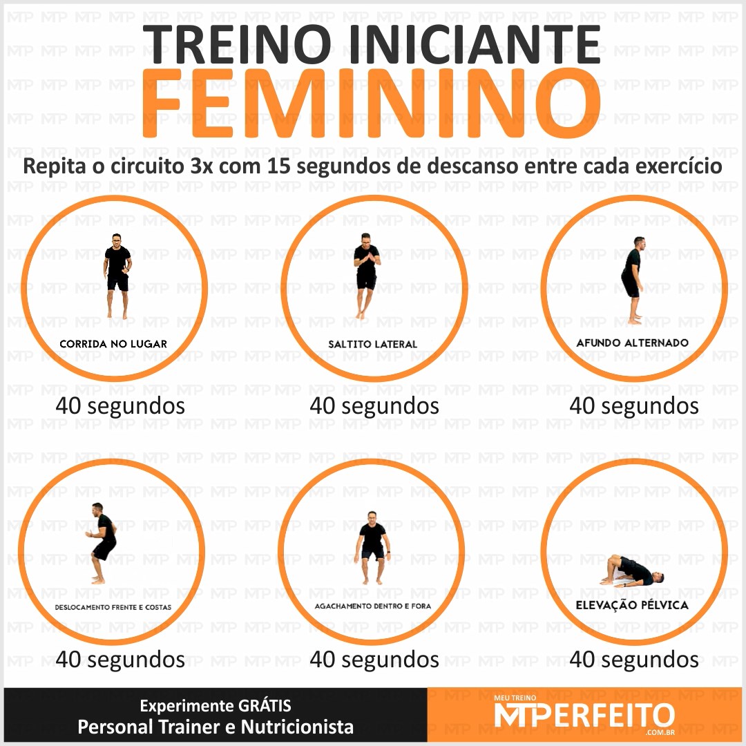 Treino Iniciante Feminino com exercícios para fazer em casa – 07