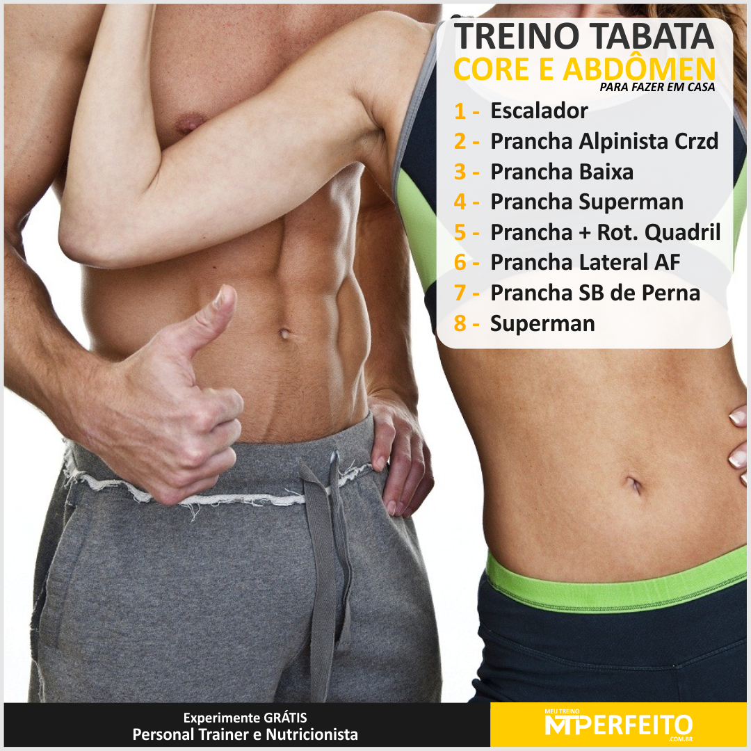 Treino Tabata de Core – Abdômen para Fazer em Casa – 01