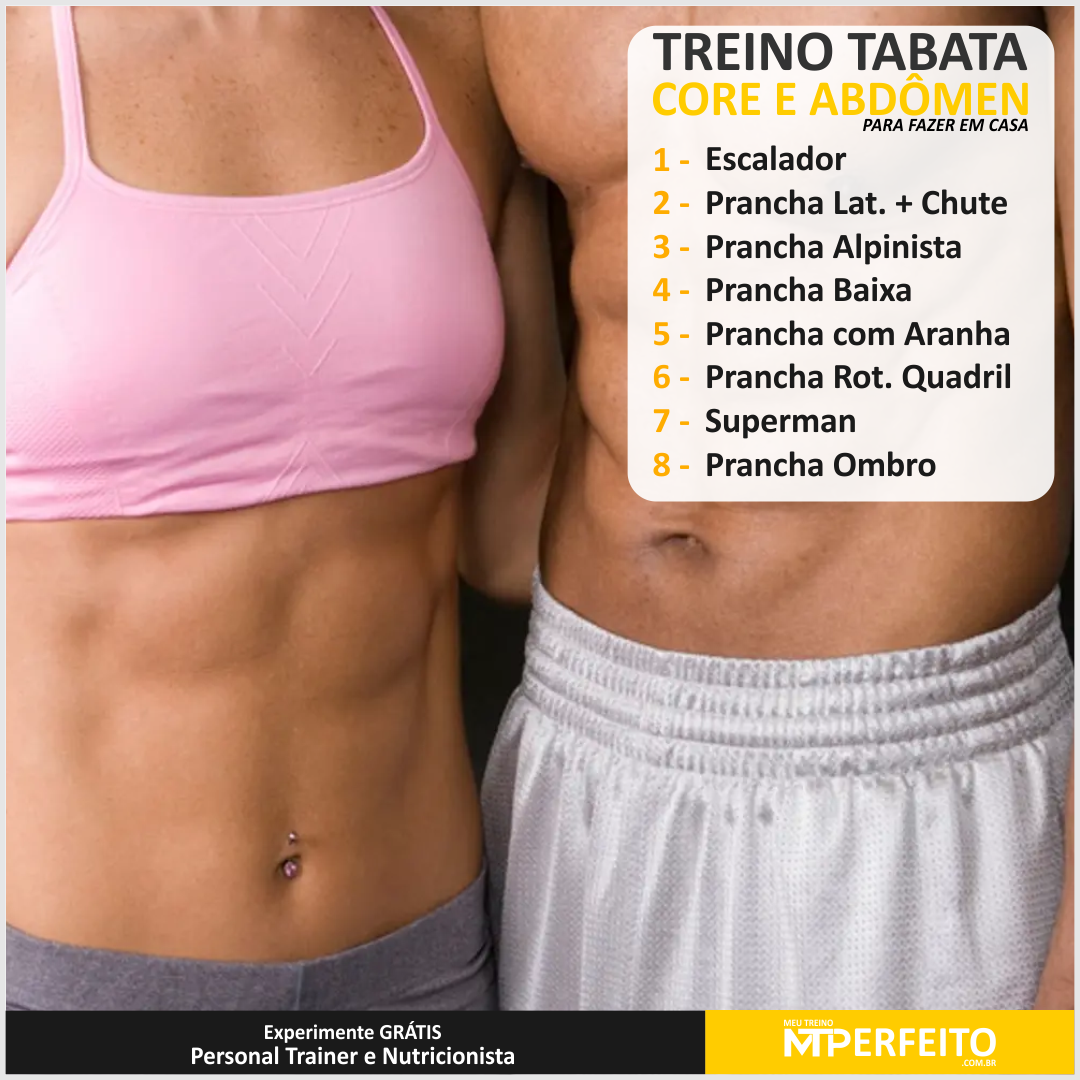 Treino Tabata de Core – Abdômen para Fazer em Casa – 02