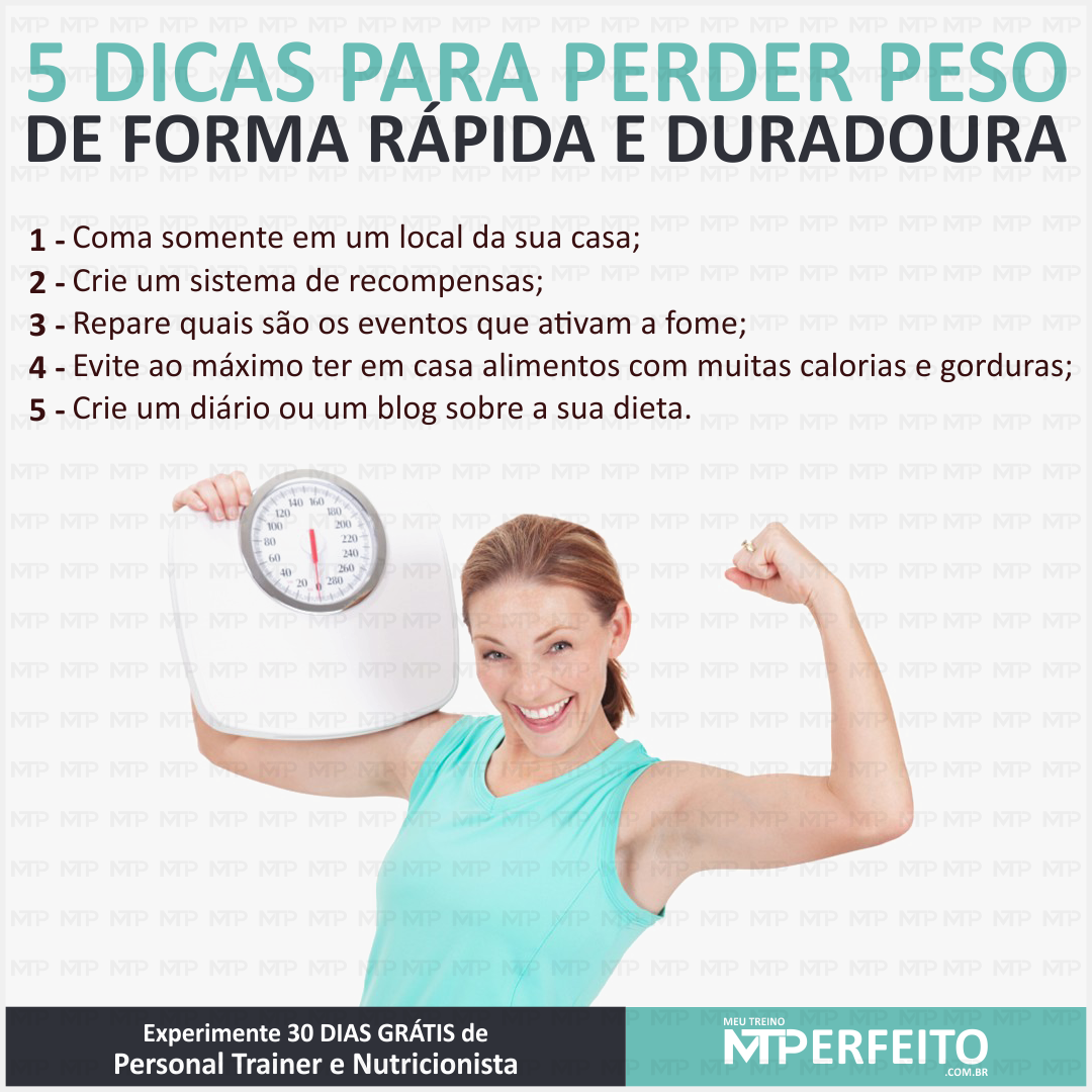 5 Dicas Para Perder Peso de Forma Rápida e Duradoura