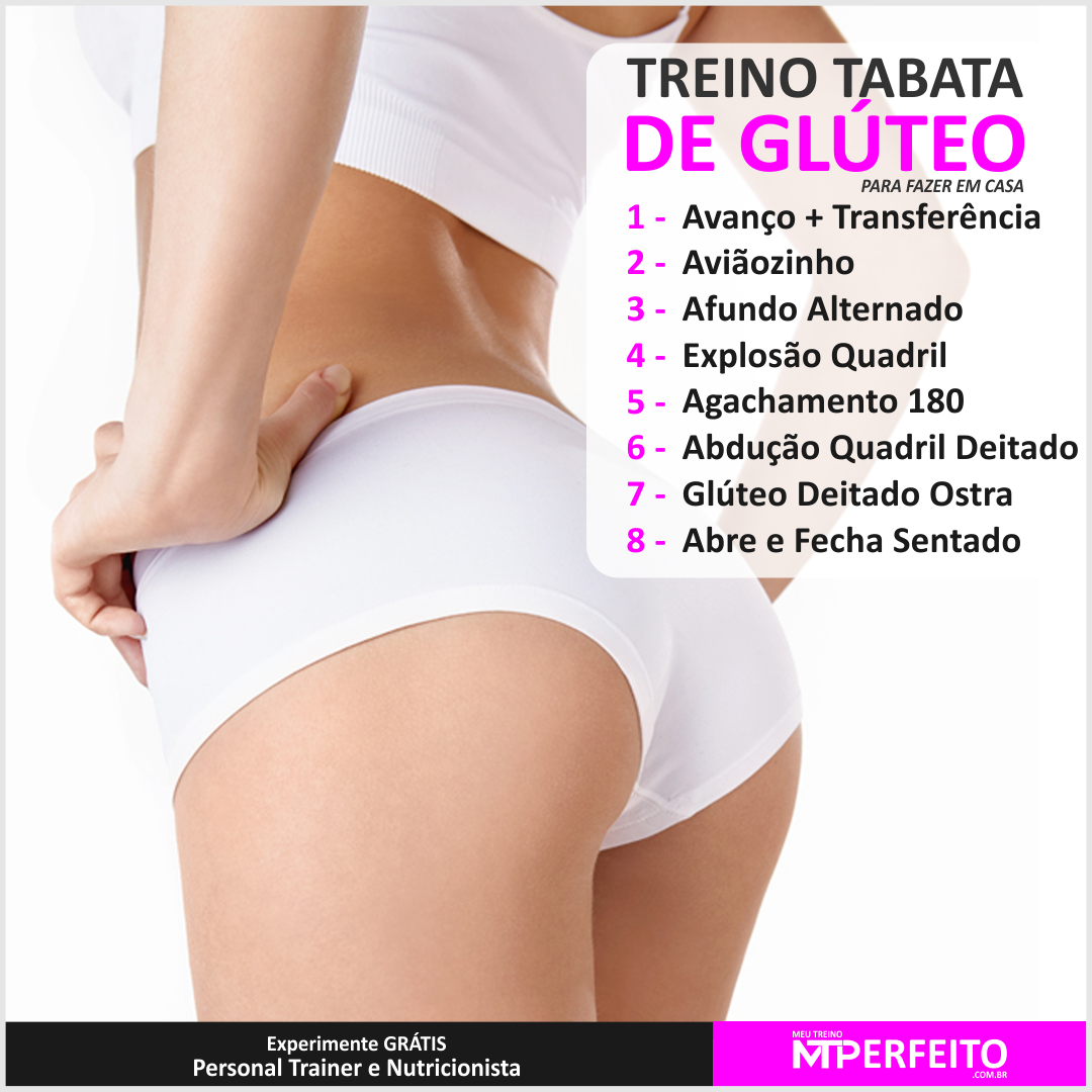 Treino Tabata de Glúteo – Bumbum na Nuca – 12