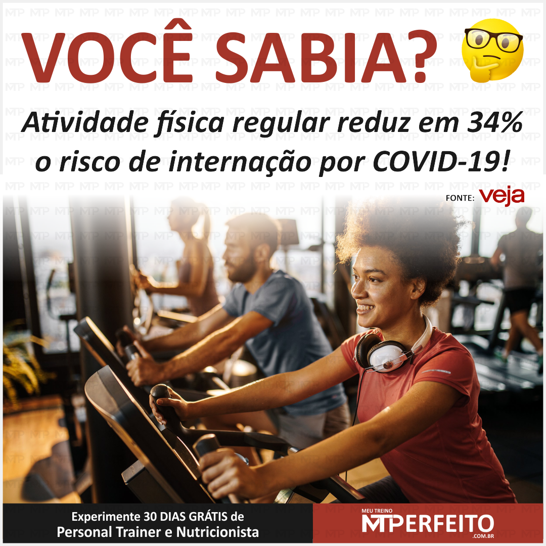 Covid-19 – Atividade física regular reduz em 34% o risco de internação