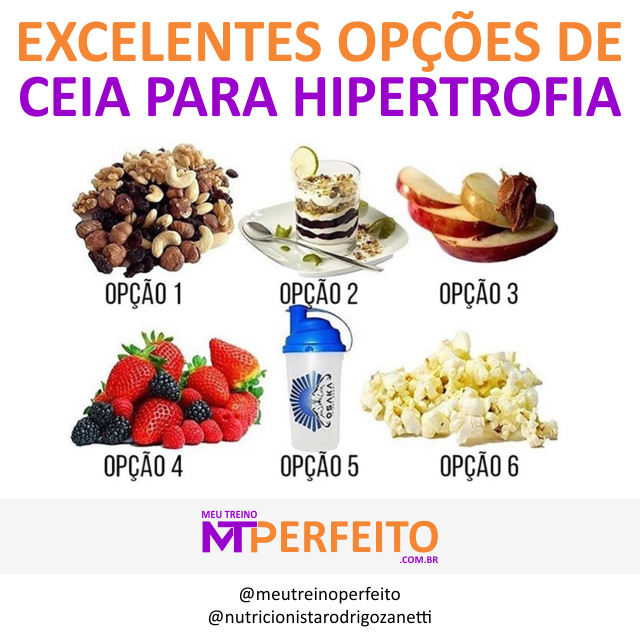 Excelentes Opções de Ceia para Hipertrofia