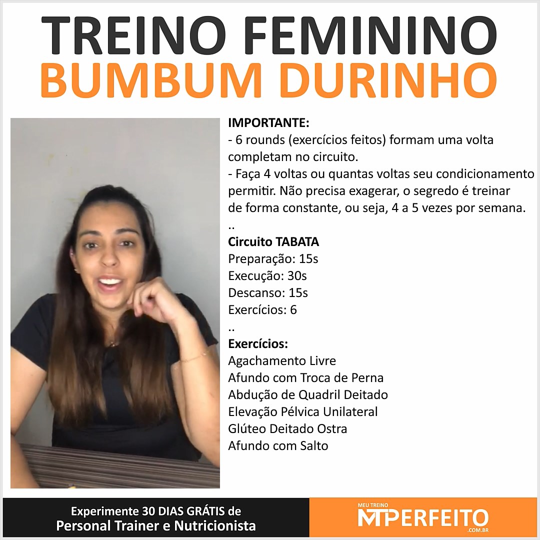 Treino Feminino Bumbum Durinho – 200805 (comentado)