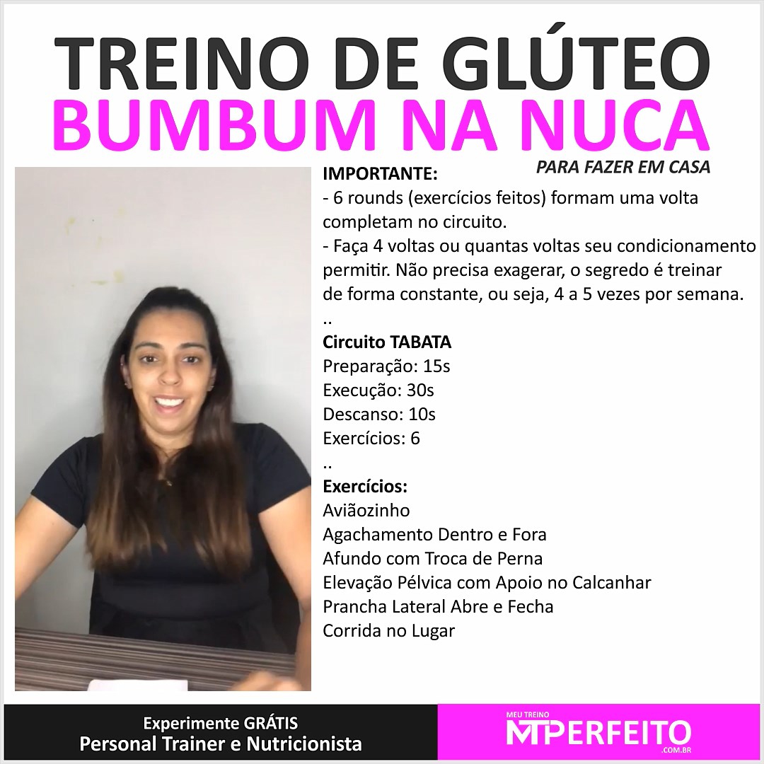 Treino de Glúteo – Bumbum na Nuca – 04 (Vídeo comentado)