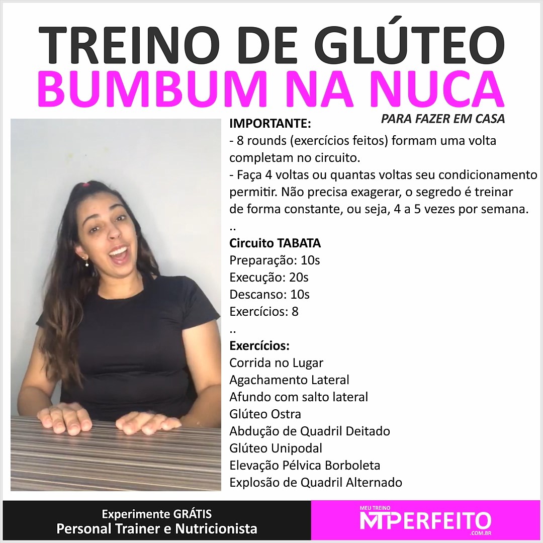 Treino de Glúteo – Bumbum na Nuca – 05 (comentado)