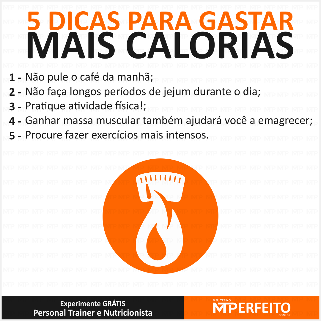 5 Dicas para Gastar mais Calorias