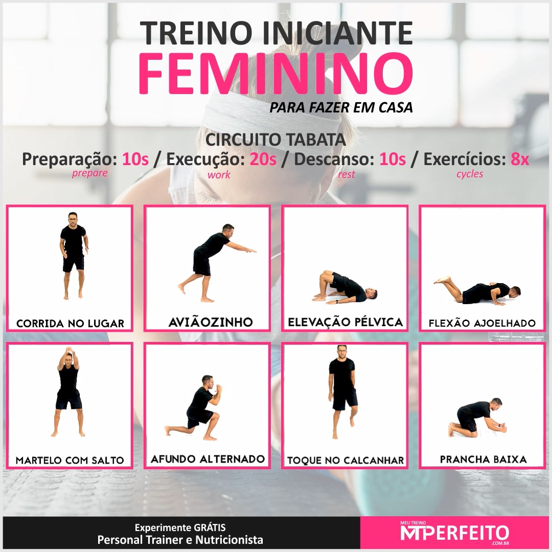 Tabata – Treino Feminino Iniciante – 16