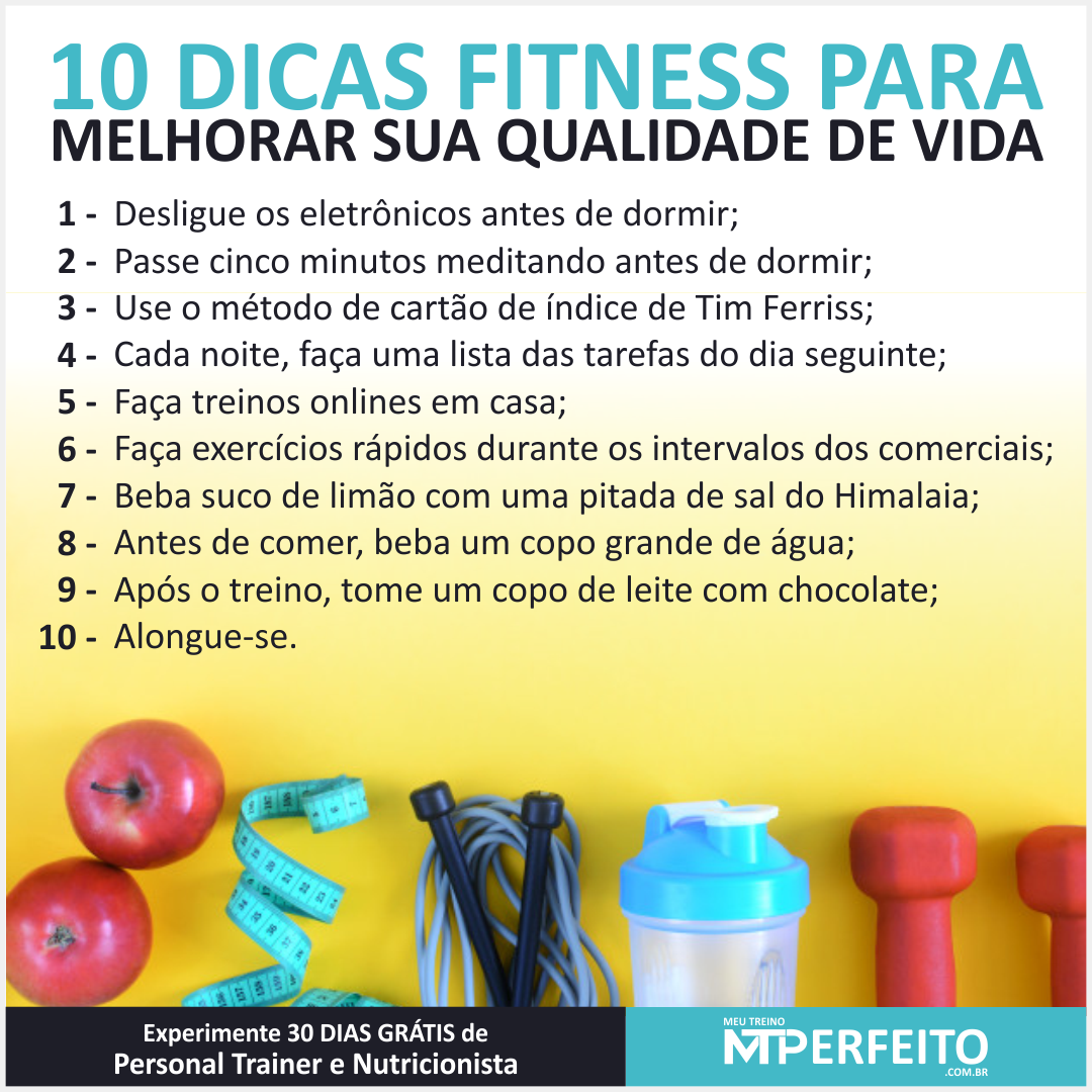 10 Dicas Fitness para Melhorar sua Qualidade de Vida