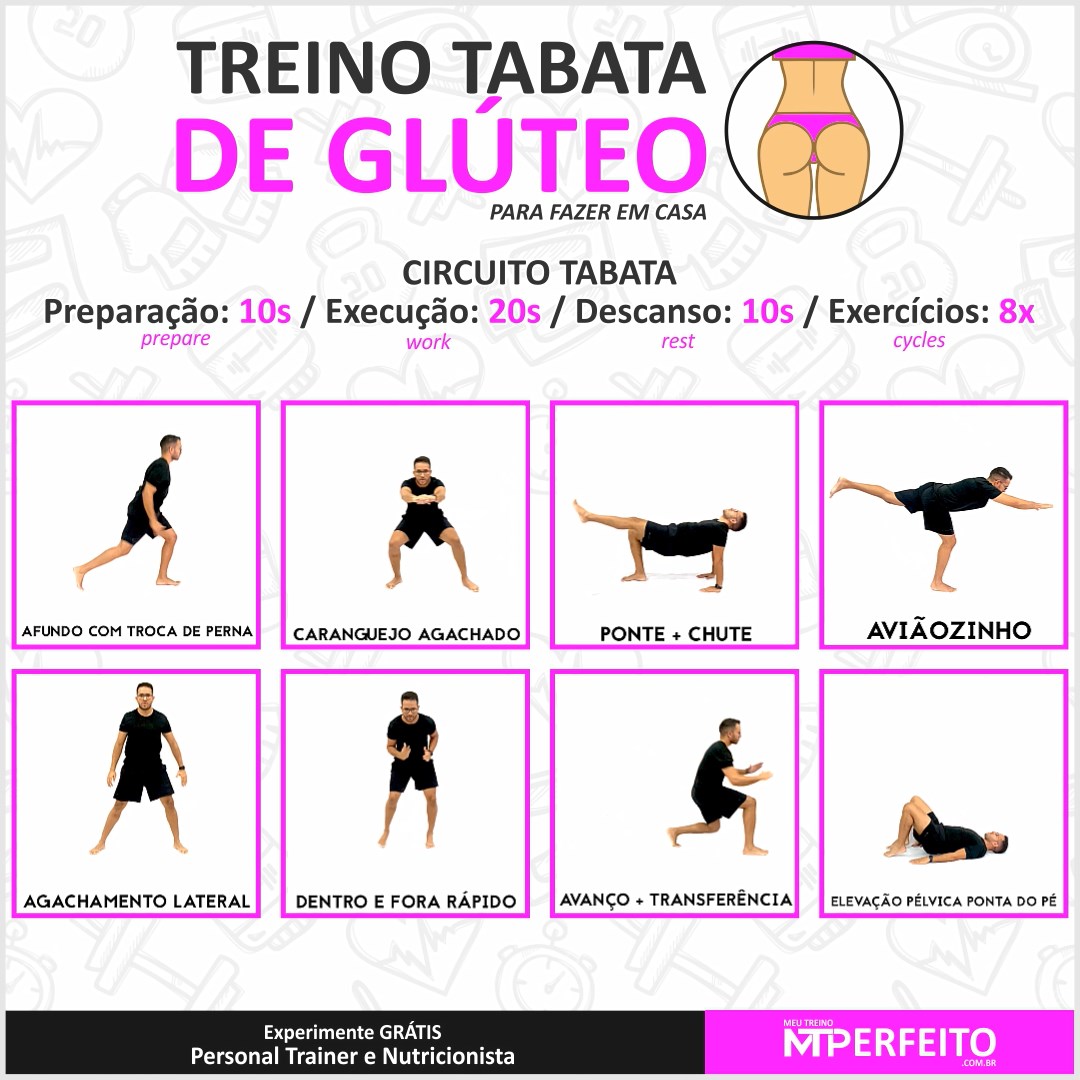 Treino de Glúteo – Bumbum na Nuca – 15 (Tabata)