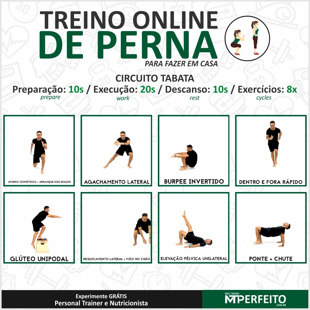 Treino Online de Perna Para Fazer em Casa – 08