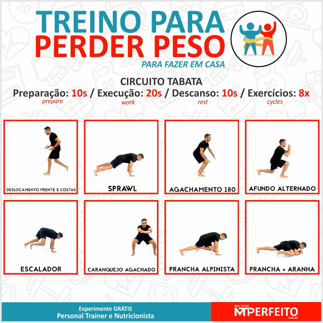 Treino Para Perder Peso e Fazer em Casa – 08