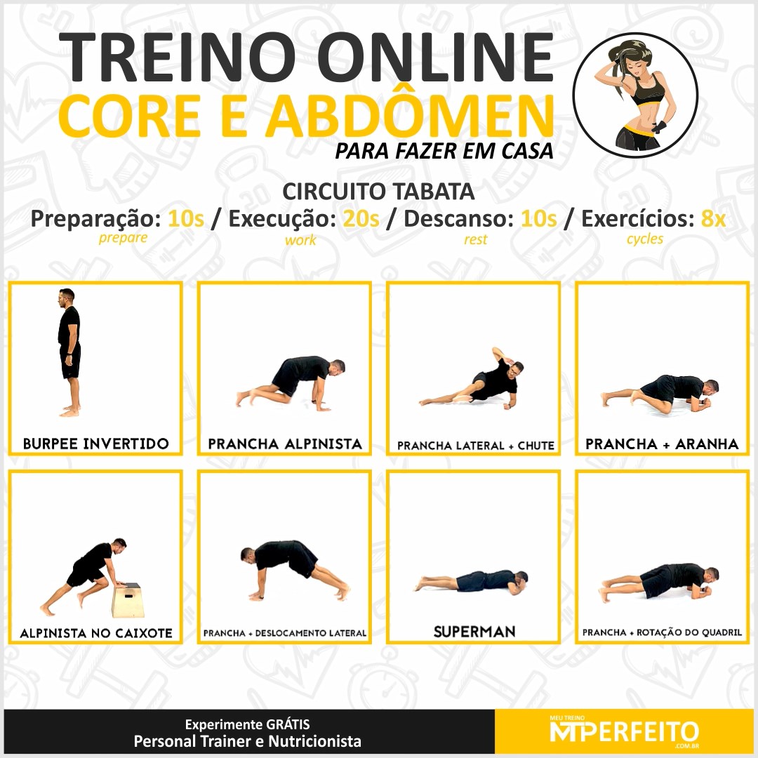 Treino Abdominal e Core Para Fazer em Casa – 05