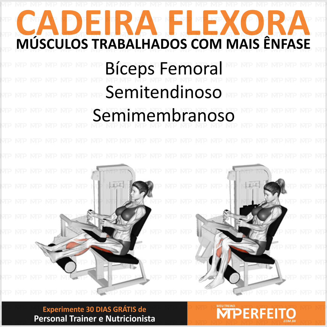 Como posicionar os pés na cadeira extensora e cadeira e mesa flexora -  Treinamento 