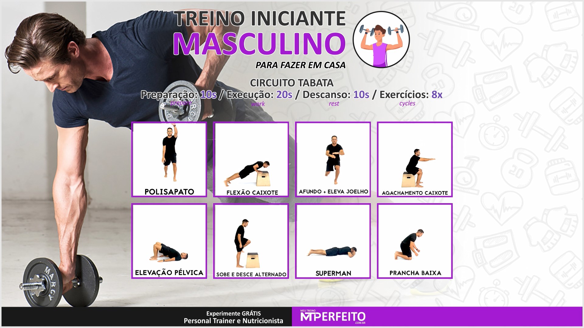 Treino Online Masculino Iniciante Para Fazer em Casa – 12