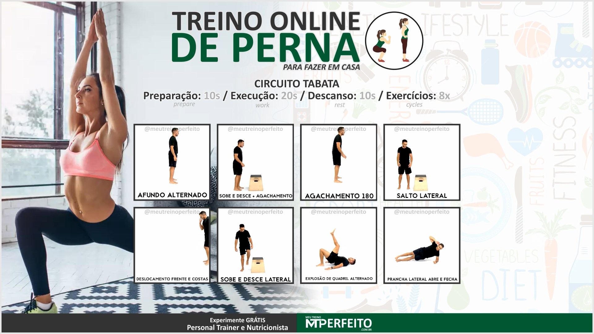 Treino HIIT de Perna Para Fazer em Casa – 12