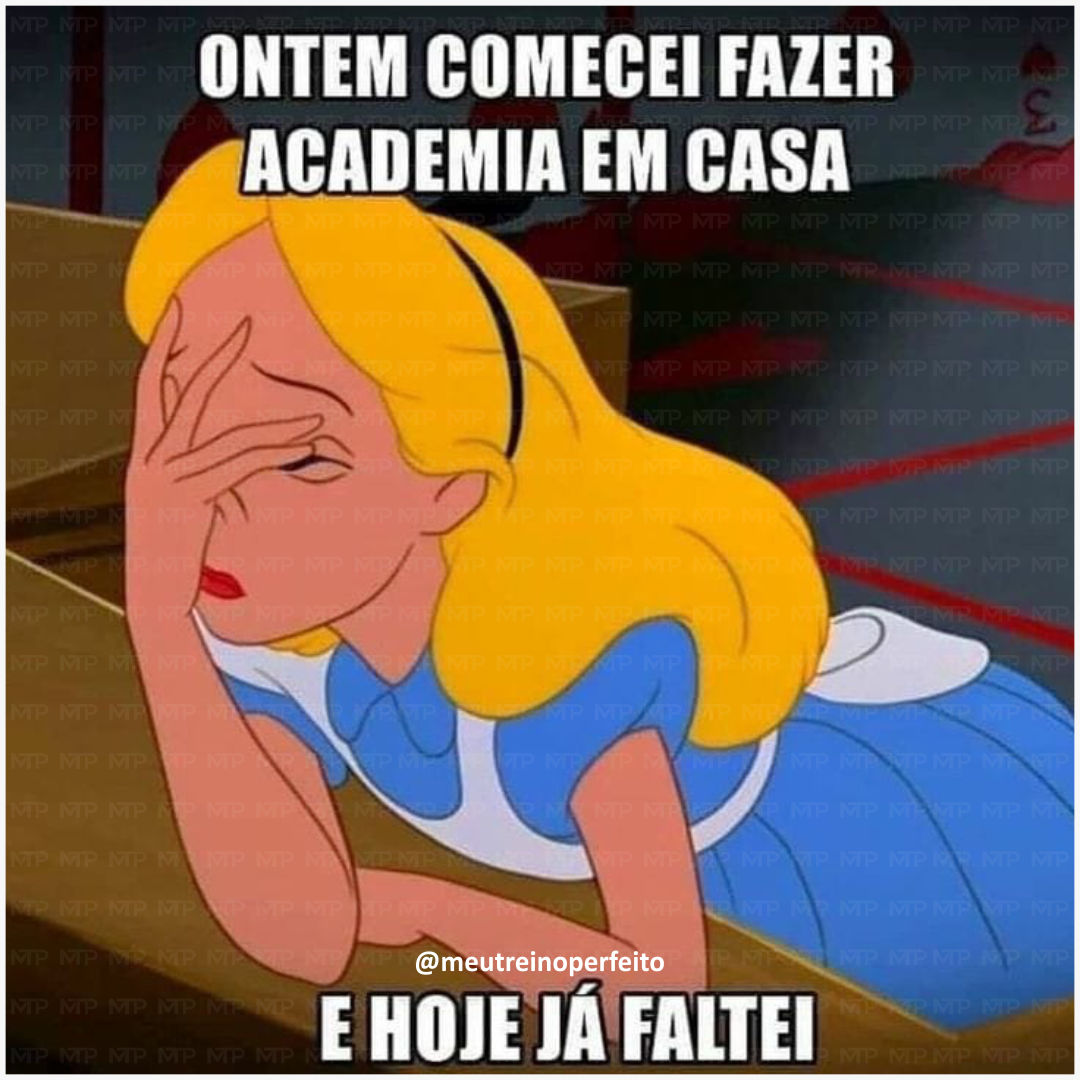 Ontem comecei a fazer academia em casa e hoje já faltei