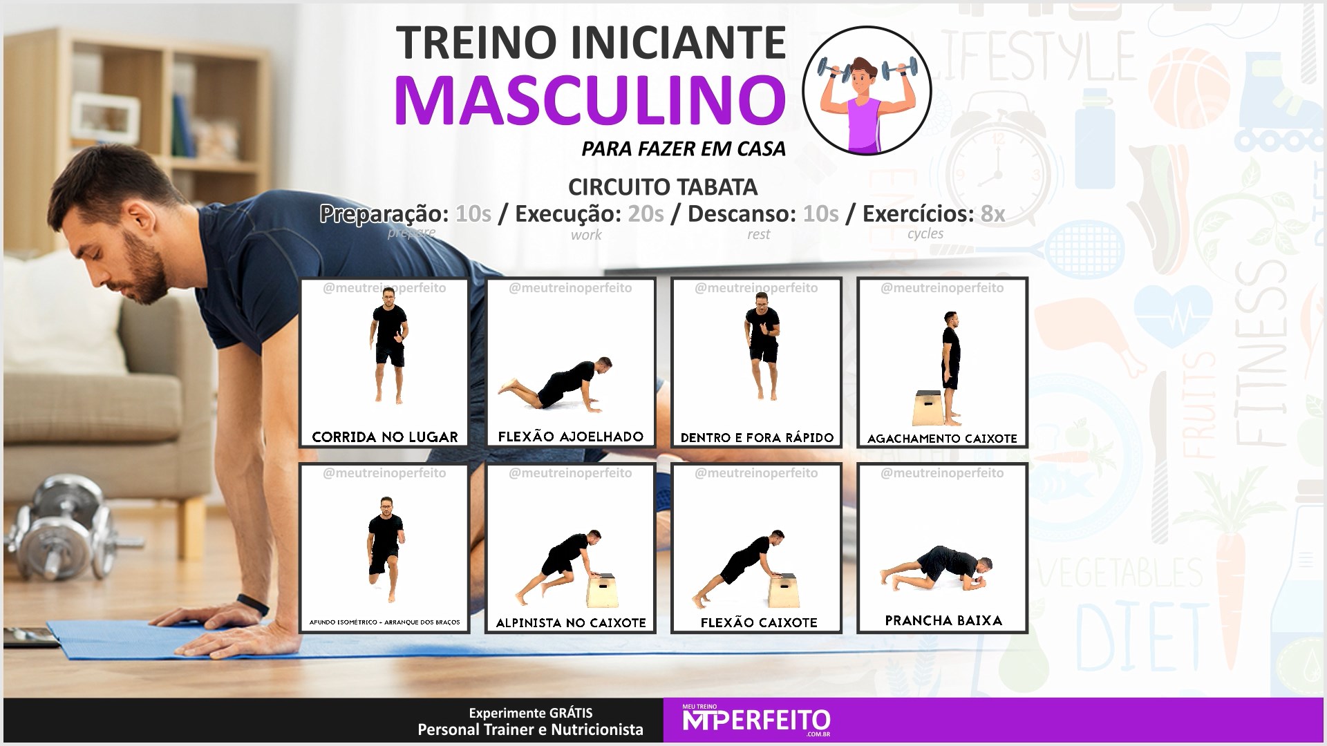 Treino Online Iniciante Masculino Para Fazer em Casa – 14