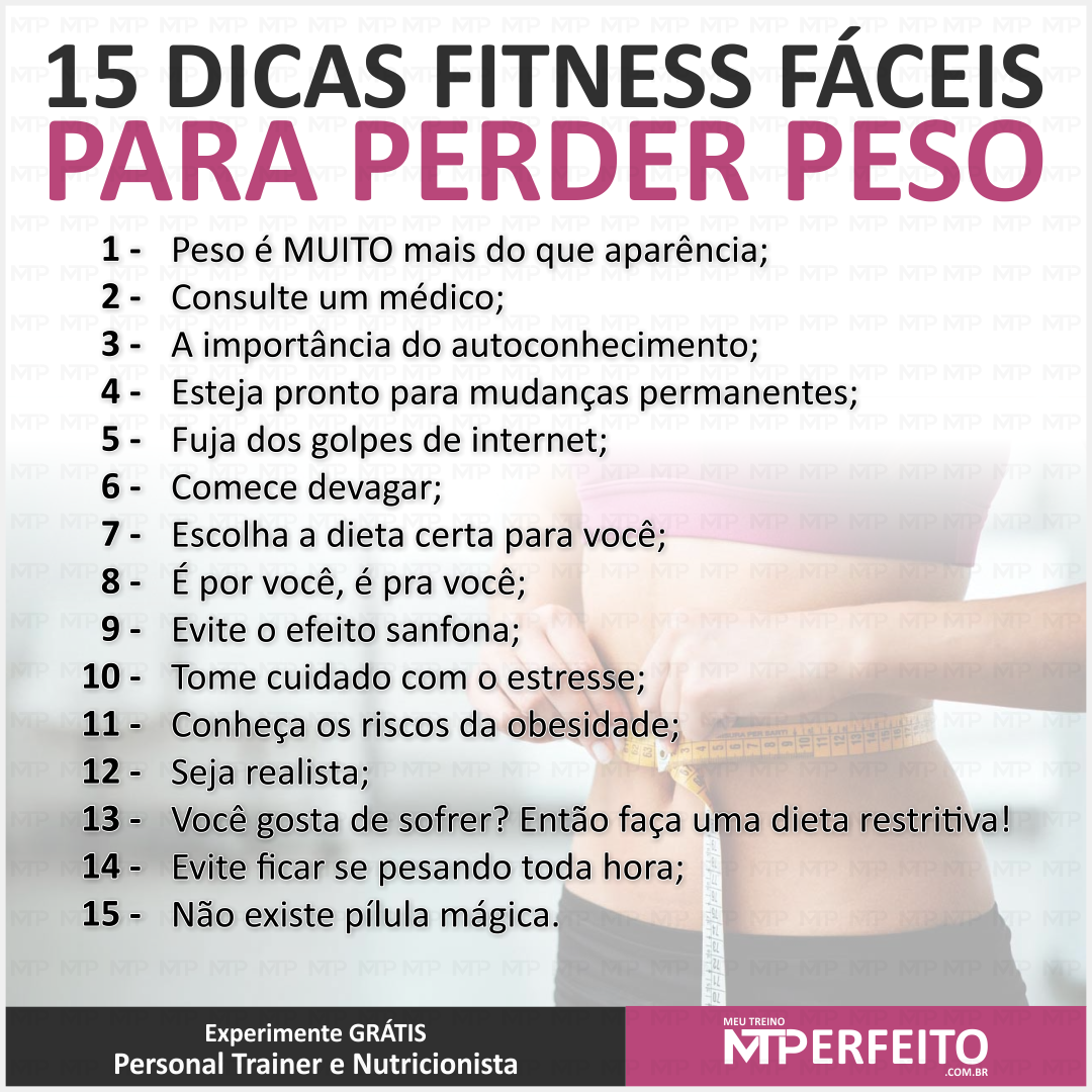 15 Dicas Fitness Fáceis Para Perder Peso