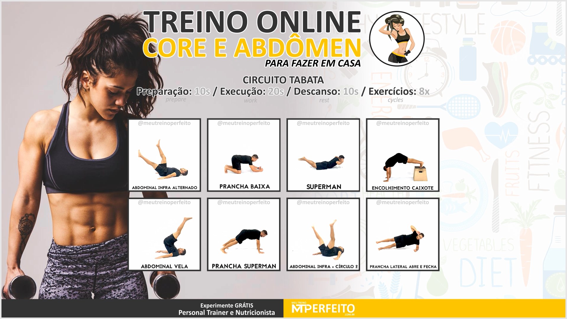 Treino HIIT de Abdômen Para Fazer em Casa – 07