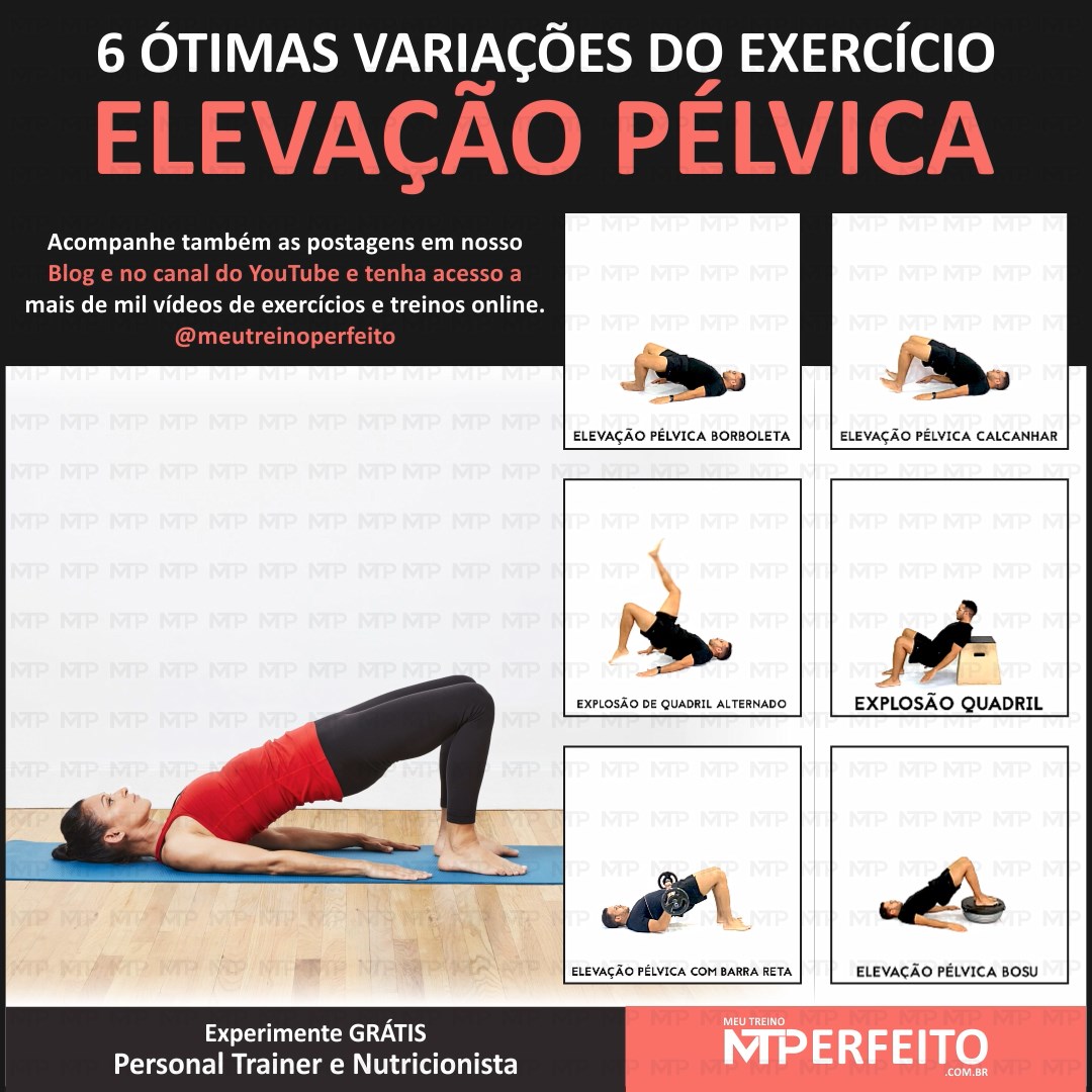 Academia BEM ESTAR - Treino glúteo avançado: elevação pélvica com barra  Coloque a parte superior das costas contra uma caixa ou banco com os  joelhos dobrados e os pés no chão. Coloque